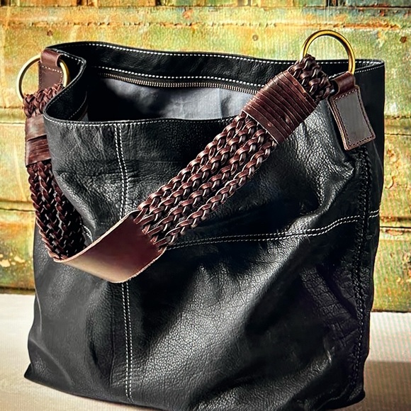 Brand New Boho Leather Zip Tote - Picture 1 of 8